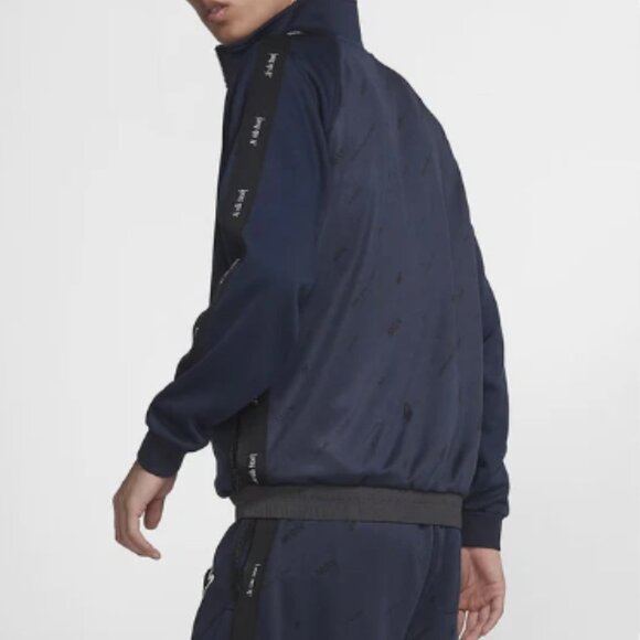 Nike Men's Blue Gray Collared Long Sleeve Zipper Track Jacket Size Large - Picture 2 of 16